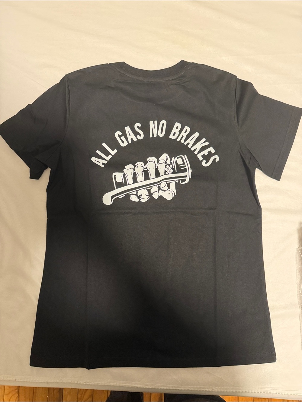 Black Short Sleeve Graphic Tee - "All Gas No Brakes"